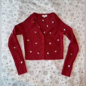 LA HEARTS Embroidered Floral Cardigan